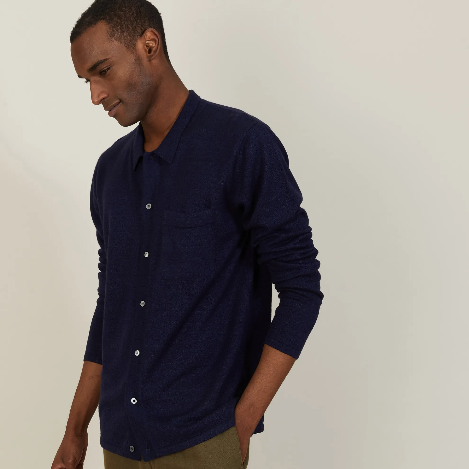 Maison Montagut Chemise Manches Longues En Lin Cachemire - Bazar>Homme Chemises