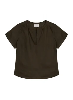 Maison Montagut Chemisier Col Tunisien En Lin - Tonnie><noscript><img width=