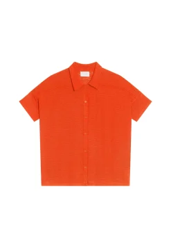 Maison Montagut Chemisier En Lin Flamme - Pablito>Femme Chemisiers