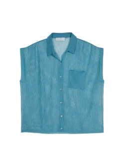 Maison Montagut Chemisier Manches Courtes Effet Irrise - Stacy><noscript><img width=