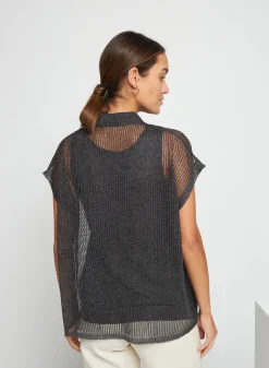 Maison Montagut Chemisier Manches Courtes Effet Irrise - Stacy><noscript><img width=