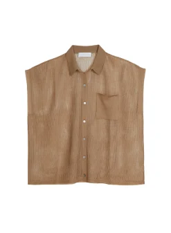 Maison Montagut Chemisier Manches Courtes Effet Irrise - Stacy><noscript><img width=