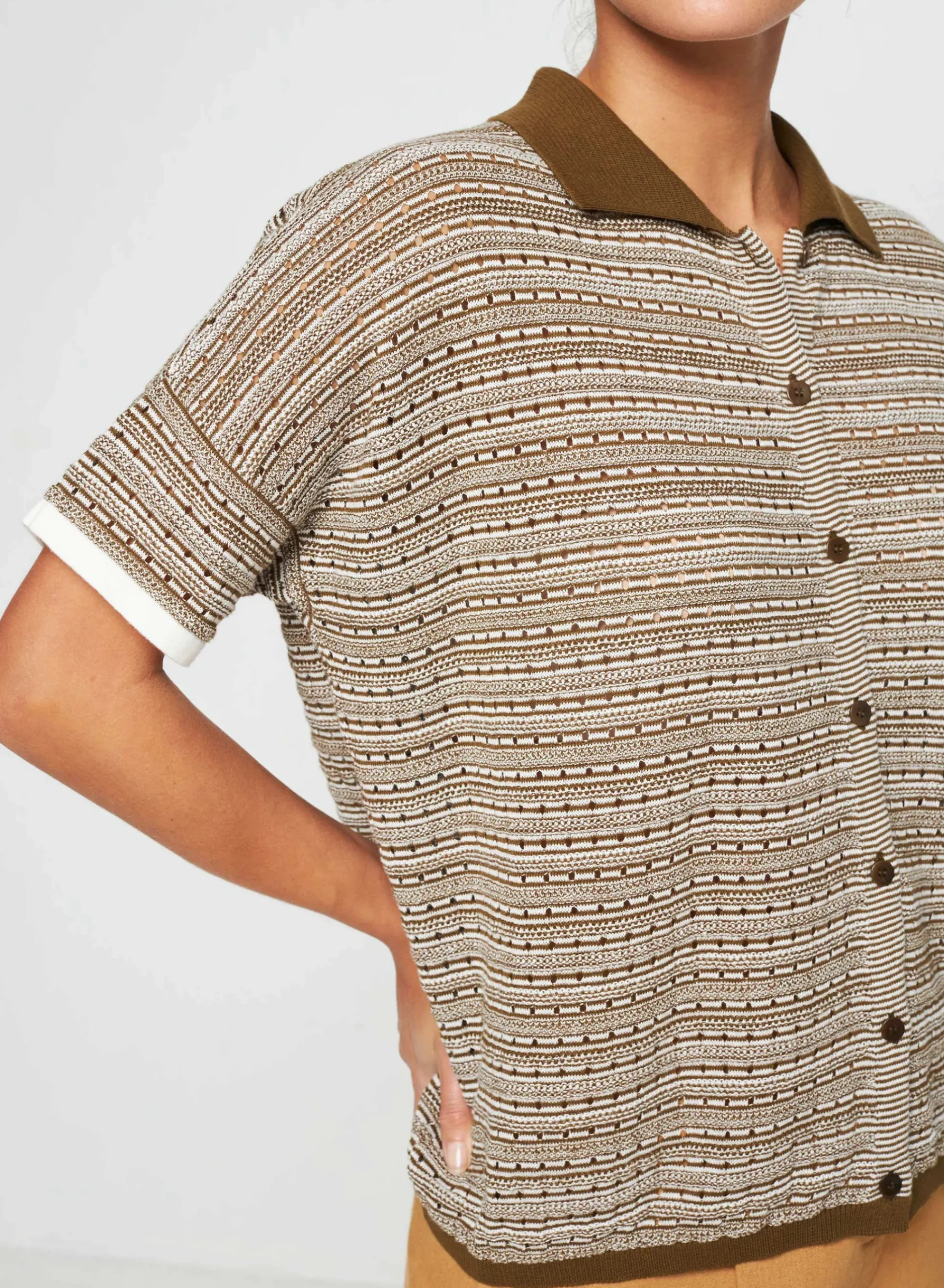 Maison Montagut Chemisier Manches Courtes En Coton Bio - Sierita>Femme T-Shirts