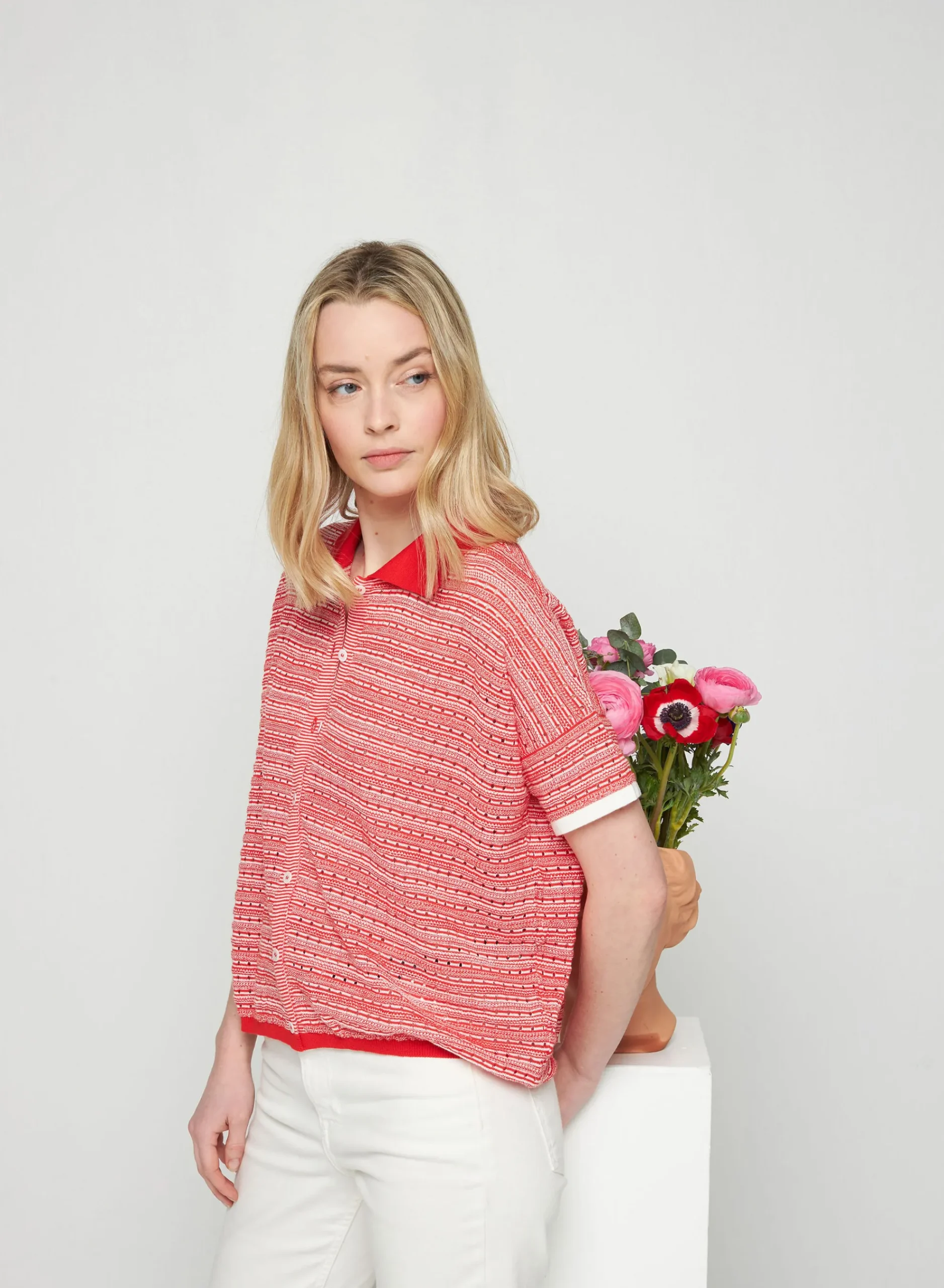 Maison Montagut Chemisier Manches Courtes En Coton Bio - Sierita>Femme T-Shirts