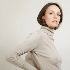 Maison Montagut Col Roule En Bambou Cachemire - Bianca><noscript><img width=