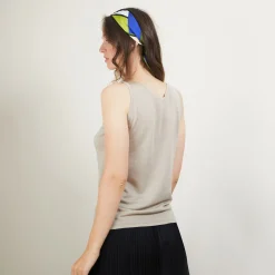 Maison Montagut Debardeur Col V En Laine - Blanchette><noscript><img width=