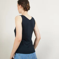 Maison Montagut Debardeur Col V En Laine - Blanchette><noscript><img width=