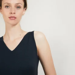 Maison Montagut Debardeur Col V En Laine - Blanchette><noscript><img width=