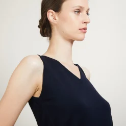 Maison Montagut Debardeur Col V En Laine - Blanchette><noscript><img width=