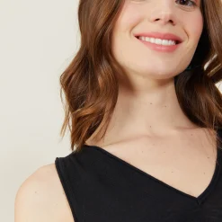 Maison Montagut Debardeur Col V En Lin Flamme - Boreal><noscript><img width=