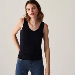 Maison Montagut Debardeur En Bambou Cachemire Maille Fine - Aetim><noscript><img width=