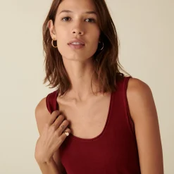 Maison Montagut Debardeur En Bambou Cachemire Maille Fine - Aetim><noscript><img width=