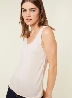 Maison Montagut Debardeur En Bambou Cachemire Maille Fine - Aetim><noscript><img width=