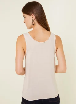 Maison Montagut Debardeur En Bambou Cachemire Maille Fine - Aetim><noscript><img width=