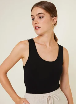 Maison Montagut Debardeur En Bambou Cachemire Maille Fine - Aetim><noscript><img width=