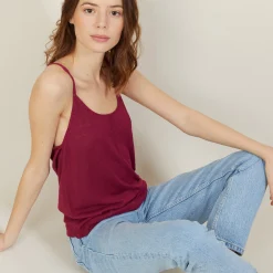 Maison Montagut Debardeur En Lin Flamme - Mijas><noscript><img width=