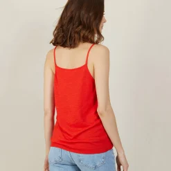 Maison Montagut Debardeur En Lin Flamme - Mijas><noscript><img width=