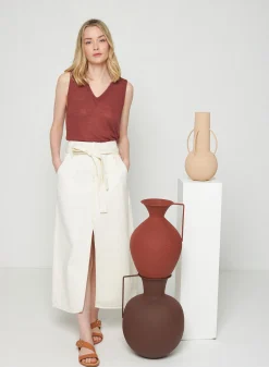 Maison Montagut Debardeur En Lin Flamme - Tahiti><noscript><img width=