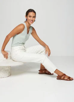 Maison Montagut Debardeur En Lin Flamme - Tahiti><noscript><img width=