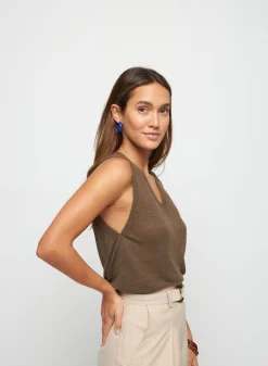 Maison Montagut Debardeur En Lin Flamme - Tahiti><noscript><img width=