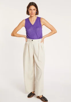 Maison Montagut Debardeur En Lin Flamme - Tahiti><noscript><img width=