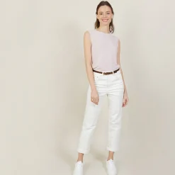 Maison Montagut Debardeur Large Bretelle En Lin Flamme - Billie><noscript><img width=