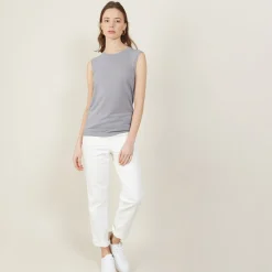 Maison Montagut Debardeur Large Bretelle En Lin Flamme - Billie><noscript><img width=