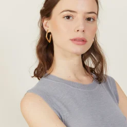 Maison Montagut Debardeur Large Bretelle En Lin Flamme - Billie><noscript><img width=