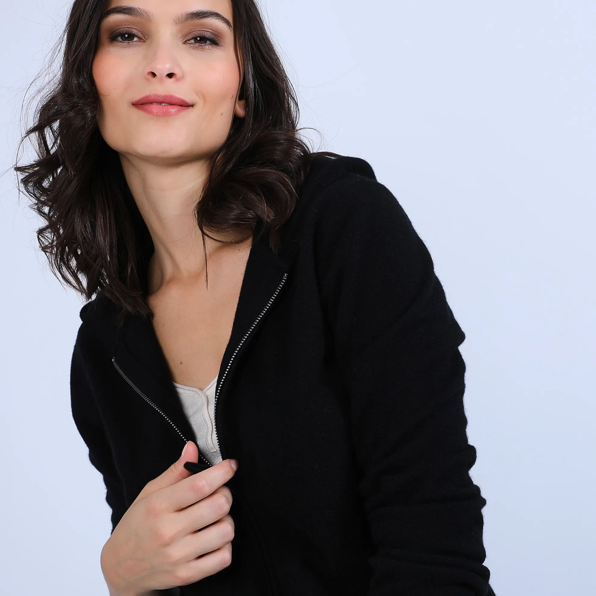 Maison Montagut Gilet A Capuche En Cachemire - Orus>Femme Vestes Et Gilets