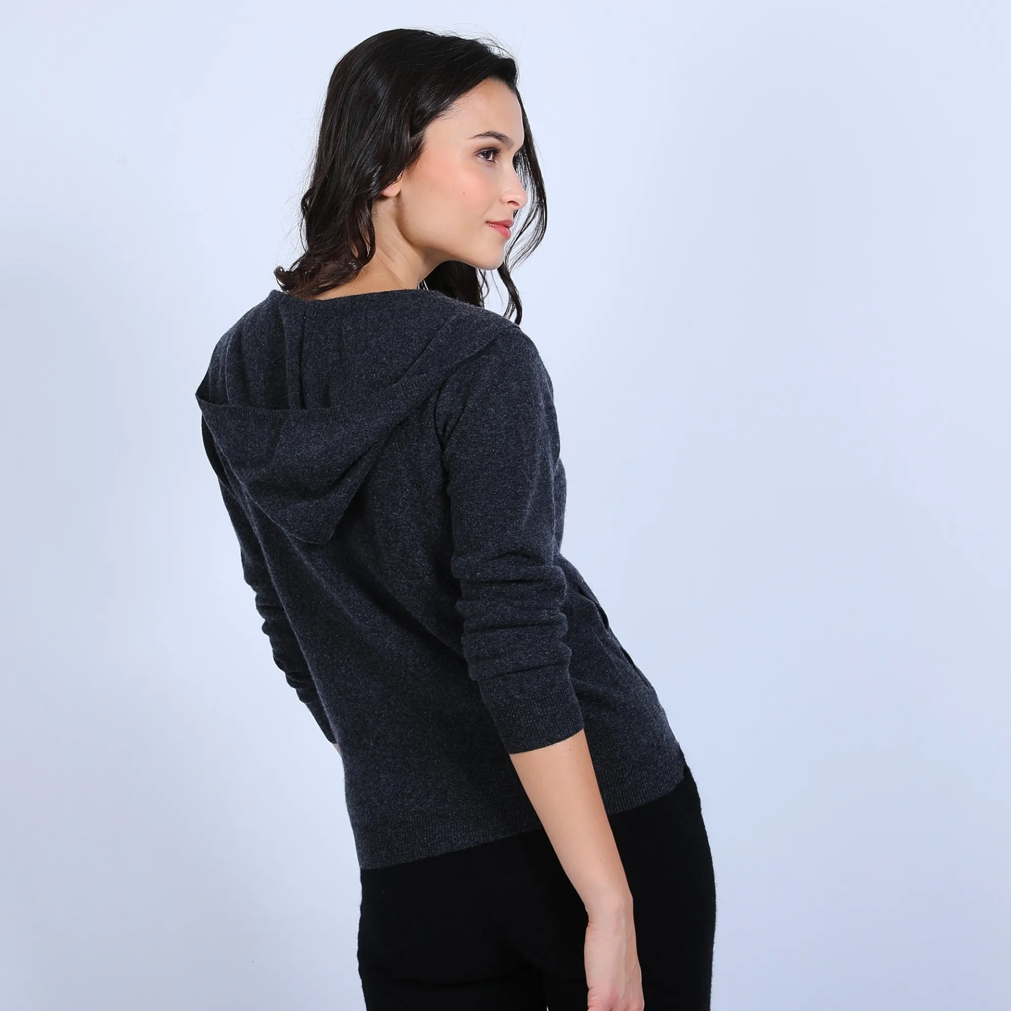 Maison Montagut Gilet A Capuche En Cachemire - Orus>Femme Vestes Et Gilets