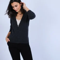 Maison Montagut Gilet A Capuche En Cachemire - Orus><noscript><img width=