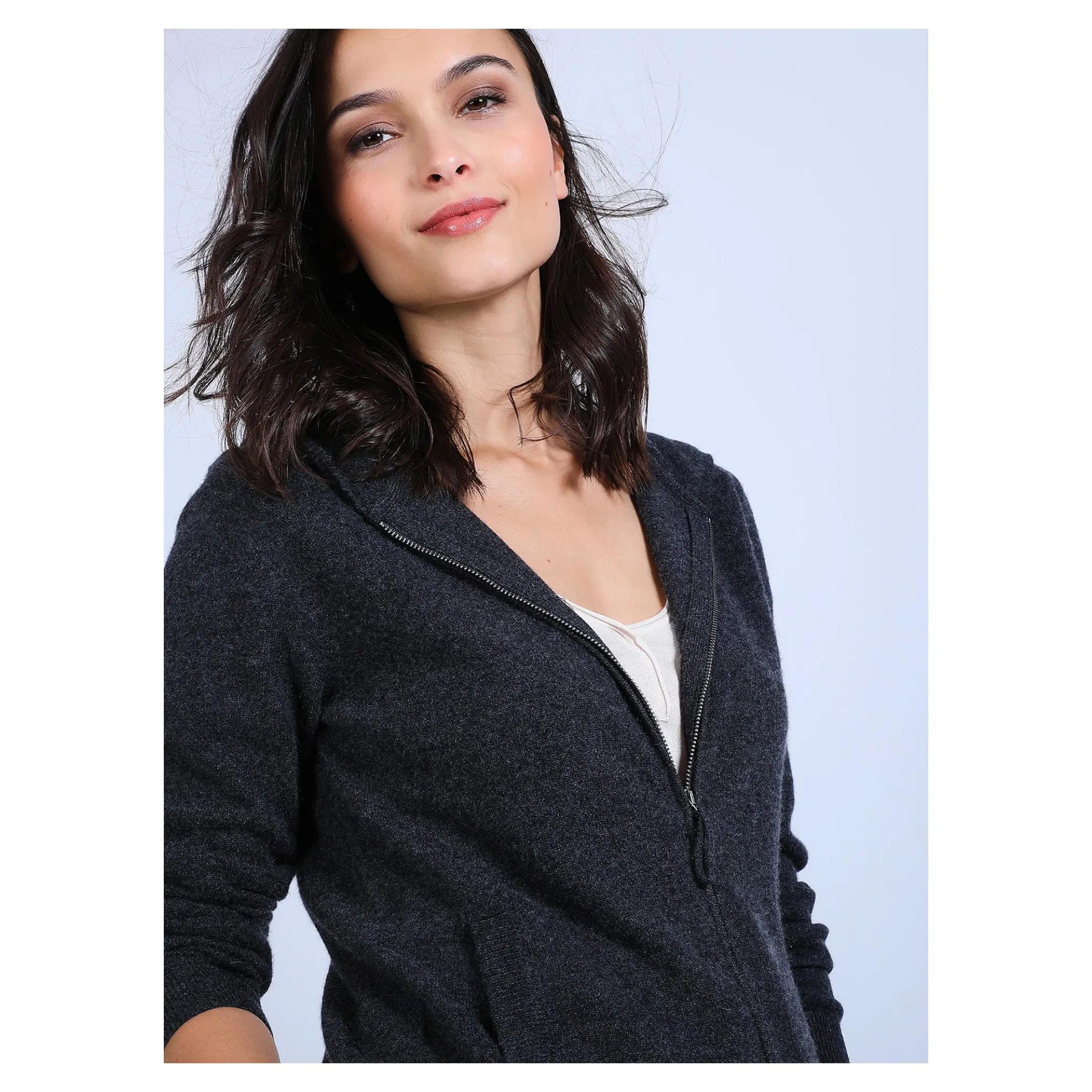 Maison Montagut Gilet A Capuche En Cachemire - Orus>Femme Vestes Et Gilets