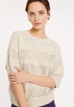 Maison Montagut Gilet Ajoure En Coton Et Lin - Maylisse><noscript><img width=