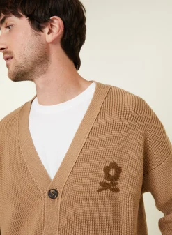 Maison Montagut Gilet Ample Boutone Avec Logo En Laine Merinos - Frederic><noscript><img width=