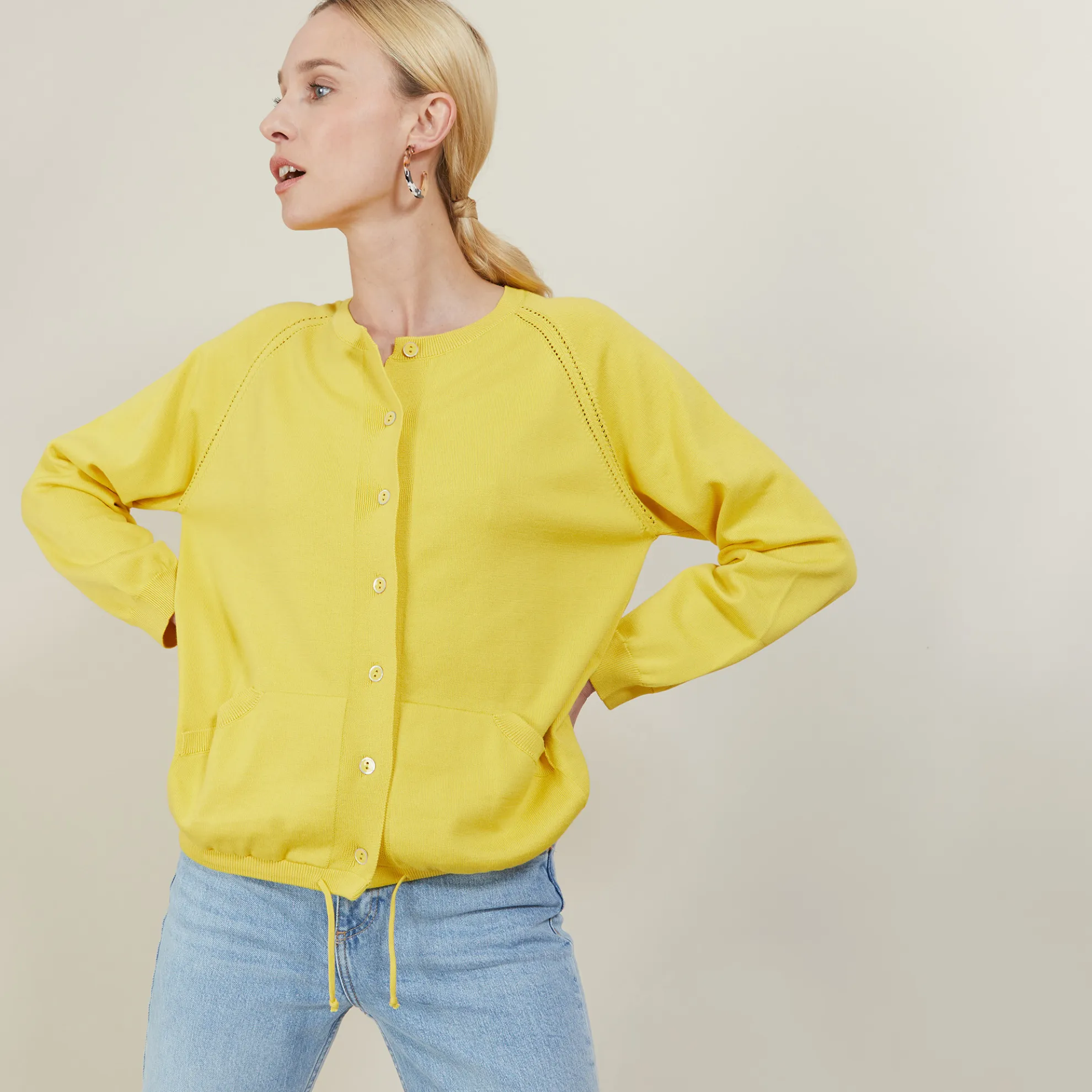 Maison Montagut Gilet Avec Cordon En Coton - Aniss>Femme Vestes Et Gilets