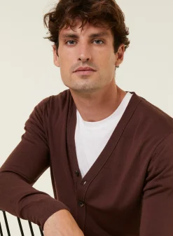 Maison Montagut Gilet Boutonne Avec Logo En Laine Merinos - Etienne><noscript><img width=