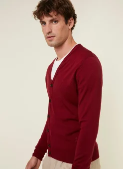 Maison Montagut Gilet Boutonne Avec Logo En Laine Merinos - Etienne><noscript><img width=