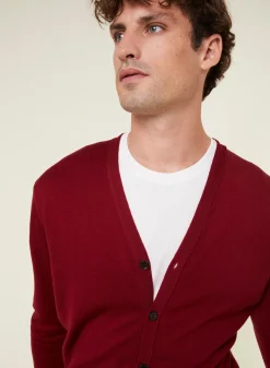 Maison Montagut Gilet Boutonne Avec Logo En Laine Merinos - Etienne><noscript><img width=