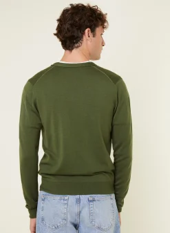 Maison Montagut Gilet Boutonne Avec Logo En Laine Merinos - Etienne><noscript><img width=