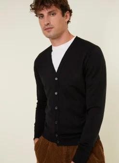 Maison Montagut Gilet Boutonne Avec Logo En Laine Merinos - Etienne><noscript><img width=