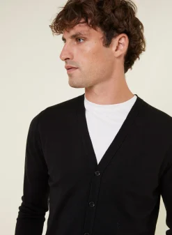 Maison Montagut Gilet Boutonne Avec Logo En Laine Merinos - Etienne><noscript><img width=