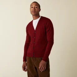 Maison Montagut Gilet Boutonne Avec Logo En Laine Merinos - Etienne><noscript><img width=