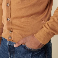 Maison Montagut Gilet Boutonne Avec Logo En Laine Merinos - Etienne><noscript><img width=