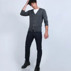 Maison Montagut Gilet Boutonne En Laine Merinos - Brad><noscript><img width=