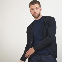 Maison Montagut Gilet Boutonne En Laine Merinos - Brad><noscript><img width=