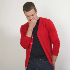 Maison Montagut Gilet Boutonne En Laine Merinos - Brad><noscript><img width=