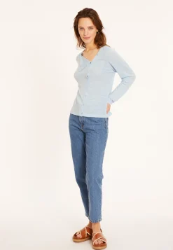 Maison Montagut Gilet Boutonne En Lin Flamme - Mado><noscript><img width=