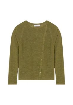 Maison Montagut Gilet Boutonne En Lin Flamme - Mado><noscript><img width=