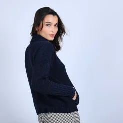 Maison Montagut Gilet Col Montant En Soie Laine Velours - Bresil><noscript><img width=