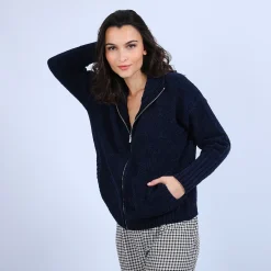 Maison Montagut Gilet Col Montant En Soie Laine Velours - Bresil><noscript><img width=